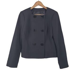 NEW! Michael Kors Military Cut Blazer Jacket Geo Mid Mod Modern Functional - 6